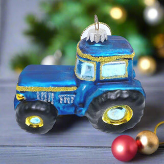 Blue Tractor Bauble