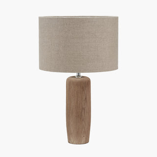 Natural Mango Wood Tapered Table Lamp Base