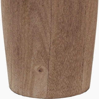 Natural Mango Wood Tapered Table Lamp Base