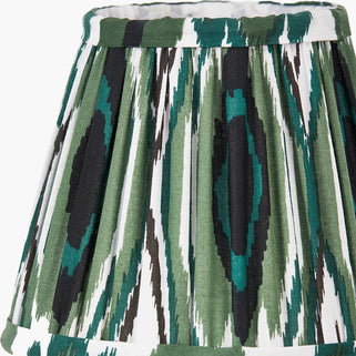 Izara Green Ikat Pleat Tapered Lampshade 16cm