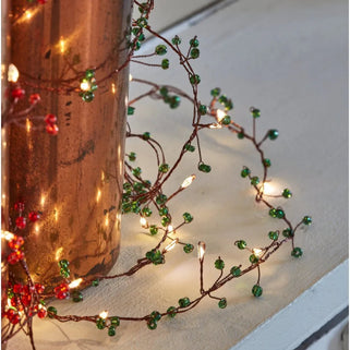 Green Jewel Cluster Mains Fairy Lights