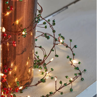 Green Jewel Cluster Mains Fairy Lights