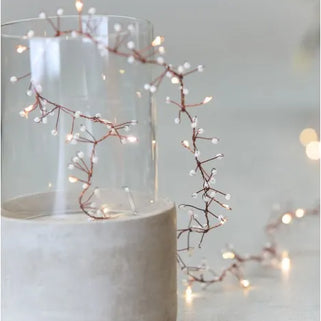 White Jewel Cluster Battery Fairy Lights