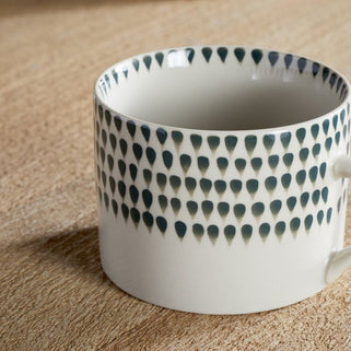 Green Juniper Drop Ceramic Mug - Large