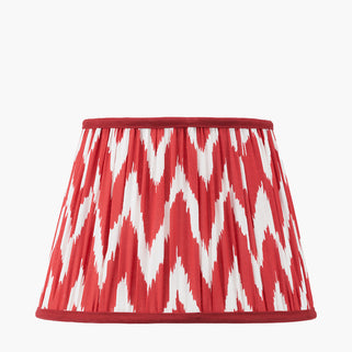 Red Chevron Pattern Tapered Lamp Shade 30cm
