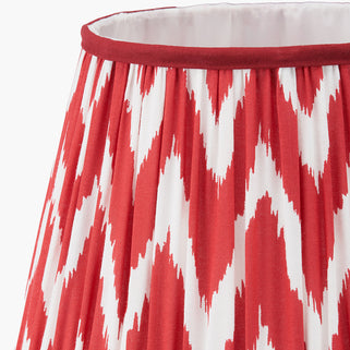 Red Chevron Pattern Tapered Lamp Shade 30cm