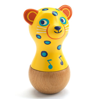 Wooden Jaguar Maraca