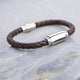 Men's Personalised Plait Bolo Leather Bracelet