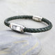 Men's Personalised Plait Bolo Leather Bracelet