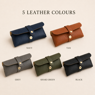 Men's Personalised Monogram Leather Glasses Case