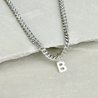 Wheat link chain with letter B