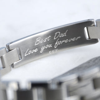 Men's Personalised Stainless Steel Link ID Bracelet