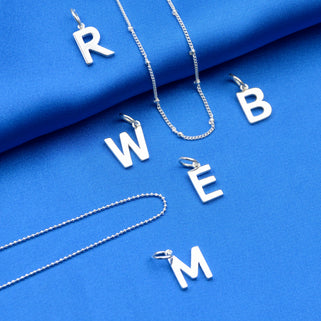 Sterling Silver Modern Font Initial Letter Charms – Penelopetom