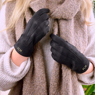 Personalised Monogram Suede Gloves