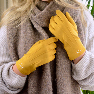 Personalised Monogram Suede Gloves