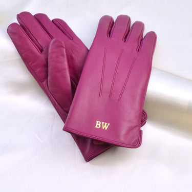 Personalised Monogram Leather Gloves