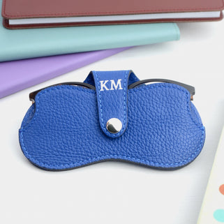 Personalised Monogram Leather Glasses Case Protector