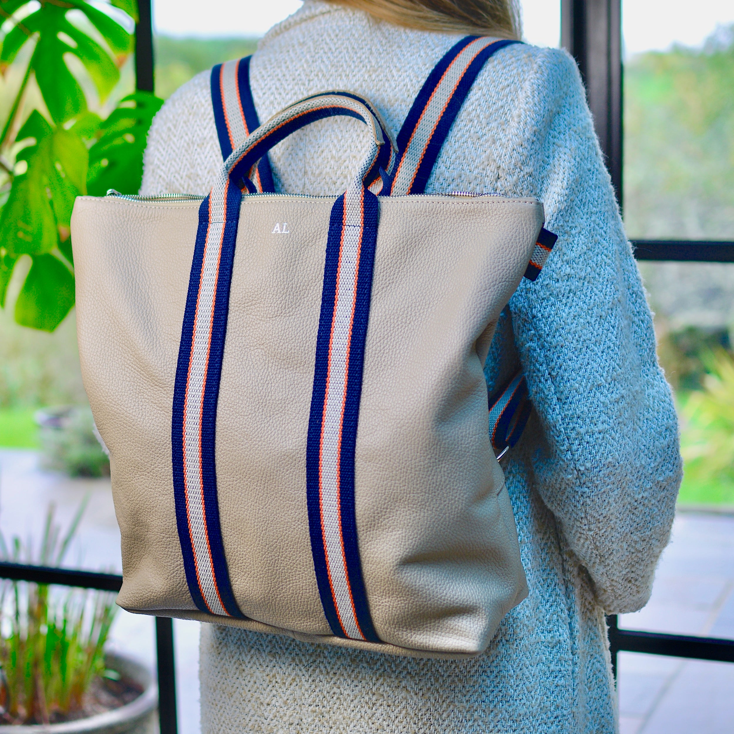Personalised Monogram Leather Rucksack – Penelopetom