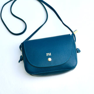 Monogram Small Leather Saddle Bag