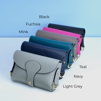 Crossbody bag showing colour option