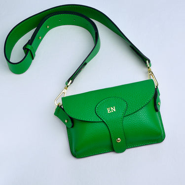 Green Small Crossbody Bag with monogram