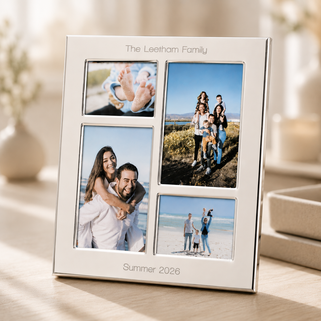 Personalised Collage Silver-Plated Photo Frame
