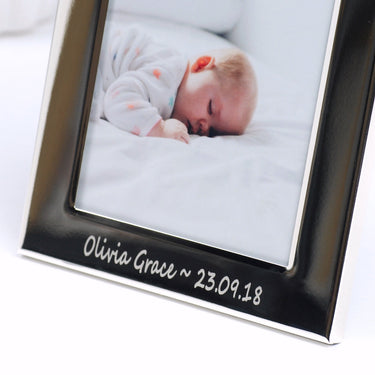 Personalised 80th Birthday Silver Photo Frame