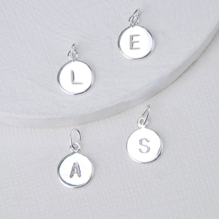 Personalised Sterling Silver Initial and Birthstone Seed Bracelet