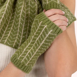Wrist Warmers in Olive Green