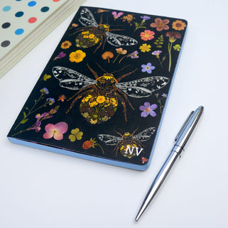 Monogram Bee A5 Journal Notebook