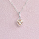 November Heart Birthstone Necklace - Citrine, Sterling Silver