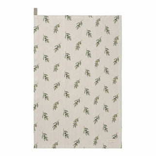 Olive Linen Tea Towel