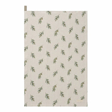 Olive Linen Tea Towel
