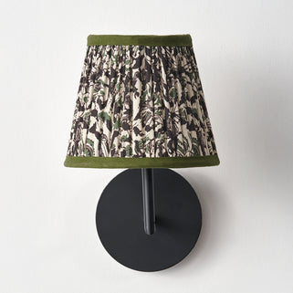 Ornella Green Floral Pleat Tapered Lamp Shade 16cm