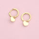 Gold Modern Heart Huggie Earrings
