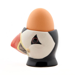 Ceramic Puffin Face Egg Cup