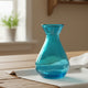 Recycled Glass Bud Vase Aqua Blue