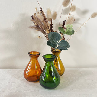 Recycled Glass Bud Vase Sage Green