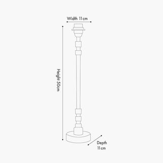 Matt Black Metal Table Lamp Base