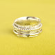 Sterling Silver Triple Band Spinning Ring