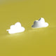 Sterling Silver Cloud Stud Earrings