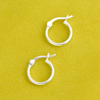 Sterling Silver Hinged Sleeper Hoop Earrings