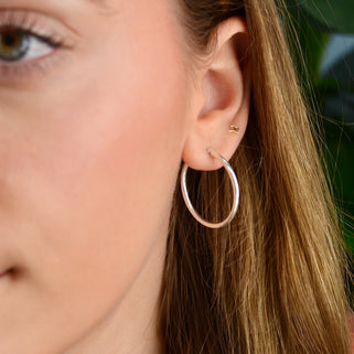 Sterling Silver Medium Hoop Earrings