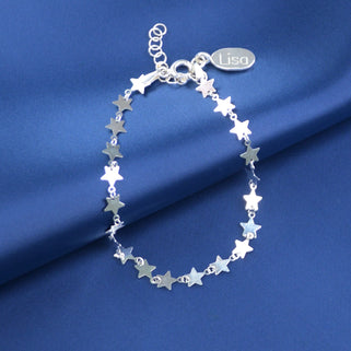 Personalised Sterling Silver Mini Star Bracelet