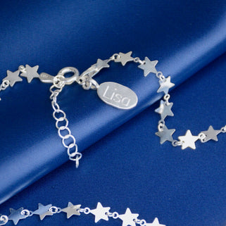 Personalised Sterling Silver Mini Star Bracelet