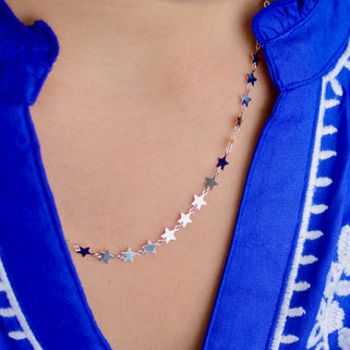 Personalised Sterling Silver Mini Star Necklace