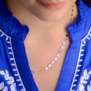 Personalised Sterling Silver Mini Star Necklace