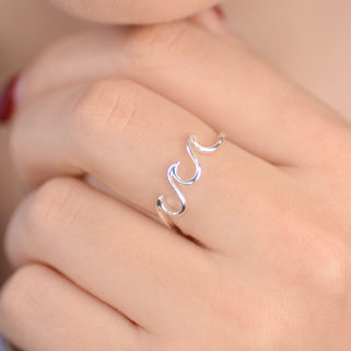 Sterling Silver Wave Ring