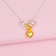 Personalised Silver And Gold Sweetie Heart Necklace