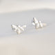 Sterling Silver Bee Stud Earrings